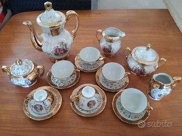 Servizio tè placcato oro