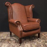 Poltrona modello Chesterfield Queen Anne marrone