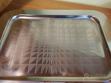 vassoio in acciaio inox misura 46 x 33 cm 