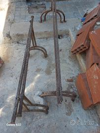 4 trispiti in ferro batt. '800 reti 100 e 157