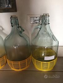 Damigiane vetro acqua vino