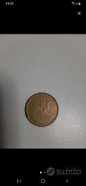 Moneta 5 Franchi Belgio 1986