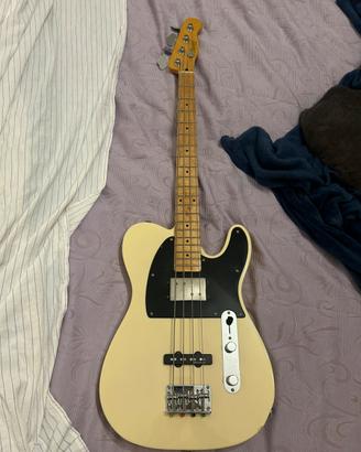 Squier vintage blonde modefied telecaster bass
