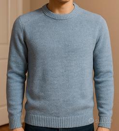 Maglione da uomo Piazza Italia - azzurro mélange