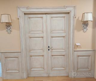 Porta in legno massello decapata