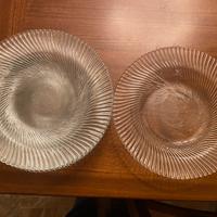 Servizio 6 Piatti fondi in vetro trasparente