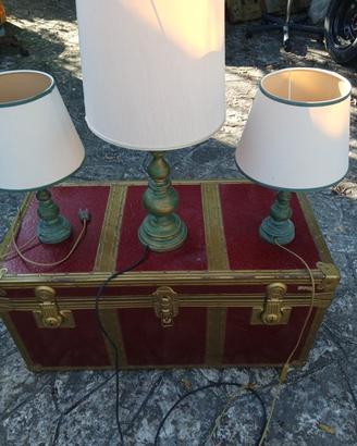 antiche lampade in legno 