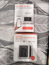 Kit Smart Home SwitchBot - Hub Mini & 2 Termometro