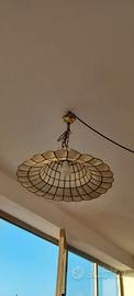 Lampadario liberty in madreperla vintage