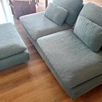 Divano 3 posti e poggiapiedi Ikea