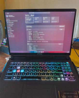 MSI Vector 16 HX Core  7 / 5070 TI 12gb / 64 DDR5