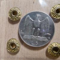 Moneta Argento REGNO D'ITALIA 1928 - 5 Lire "Aquil