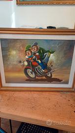 quadro Angelo Manini pagliacci 