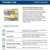 Batteria auto Varta Dynamic AGM 12V 70Ah 760A