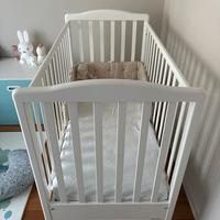 Lettino sbarre bianco legno Italbaby