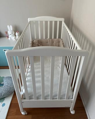Lettino sbarre bianco legno Italbaby