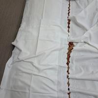 lenzuolo lino ricamato a mano 