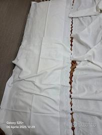 lenzuolo lino ricamato a mano 