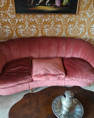 Divano vintage + 2 poltrone coordinate – stile ann