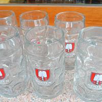 10boccali birra da 1 LT e 0,40 LT vetro mai usati 