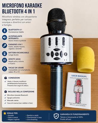 Microfono Karaoke Bluetooth Wireless