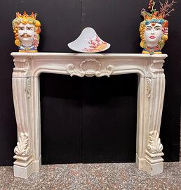 camino Luigi Filippo in marmo lavorato