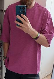 T-shirt uomo oversize ciclamino