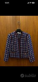 Blazer Mango blu quadri