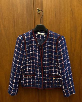 Blazer Mango blu quadri