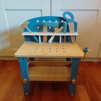 Banco da lavoro compatto in legno per bambini