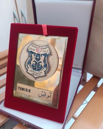 Medaglia targa Tunisia Sicurezza Nazionale Arthu