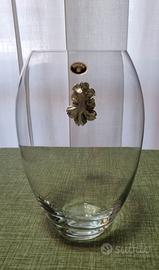 Vaso in cristallo di Bohemia e argento