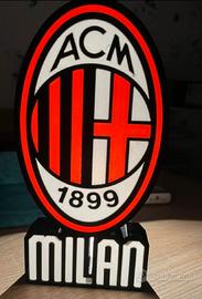 lampada Milan calcio 