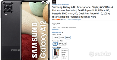 Cellulare Samsung Galaxy A12