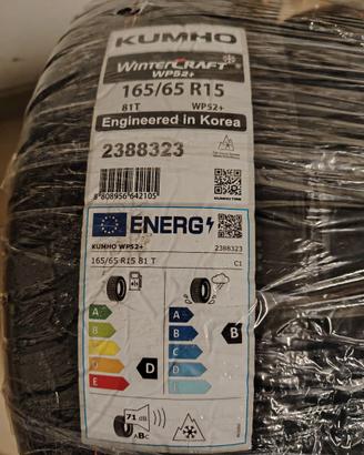 pneumatici invernali KUMHO 165/65 R 15 81T
