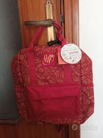 Zaino bordeaux e oro con stampa Harry Potter