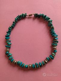Collana donna turchesi