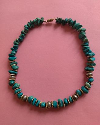 Collana donna turchesi