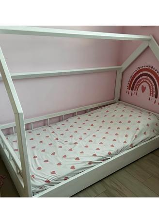 Letto a casetta completo di materasso 80x160