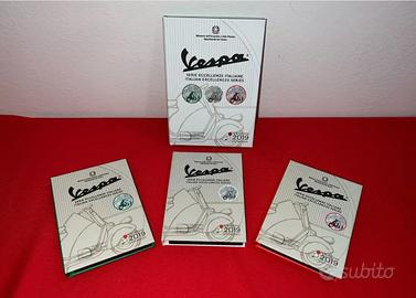 TRITTICO MONETE 5 EURO VESPA PIAGGIO