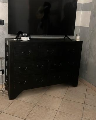 Comò e 2 comodini in legno massello mobili buzzi
