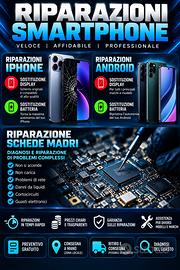 Riparazione iphone Android - Batteria Display