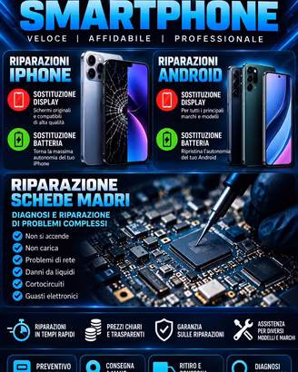 Riparazione iphone Android - Batteria Display