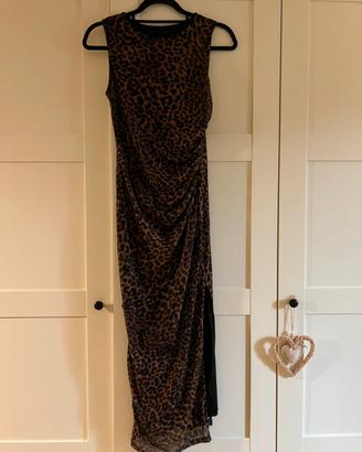 Vestito donna lungo leopardato