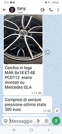  cerchi macchina Mercedes 