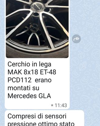  cerchi macchina Mercedes 
