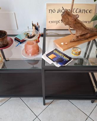 Set di due tavolini in vetro Ikea