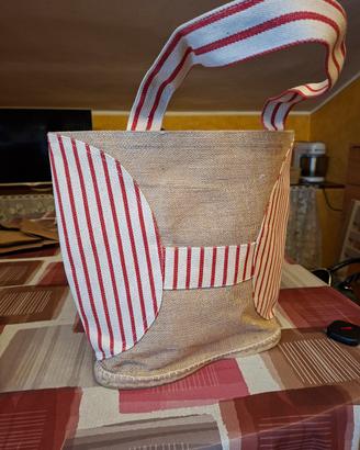 borsa originale fatta a mano con scarpa espadrilla