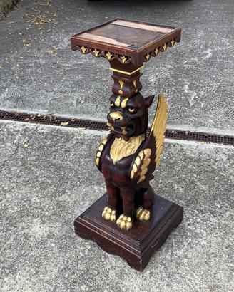 Piedistallo grifone legno