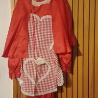 vestito cappuccetto Rosso fatto a mano taglia M/L